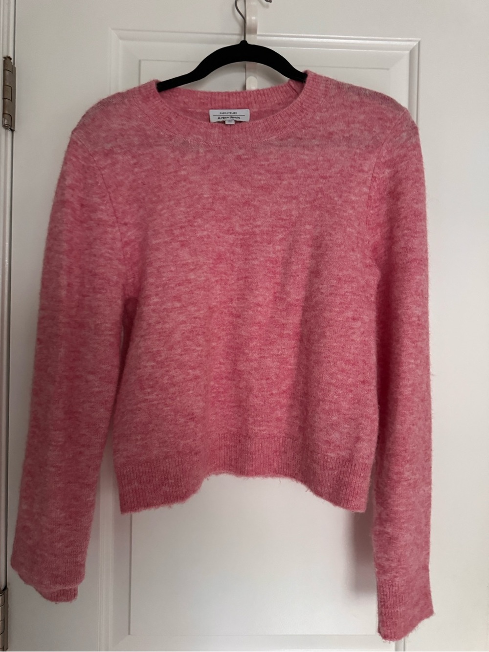 & Other Stories Pink Fuzzy Crewneck Sweater